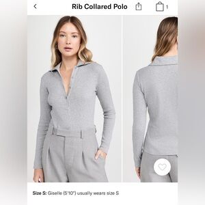 Vince ribbed collared polo